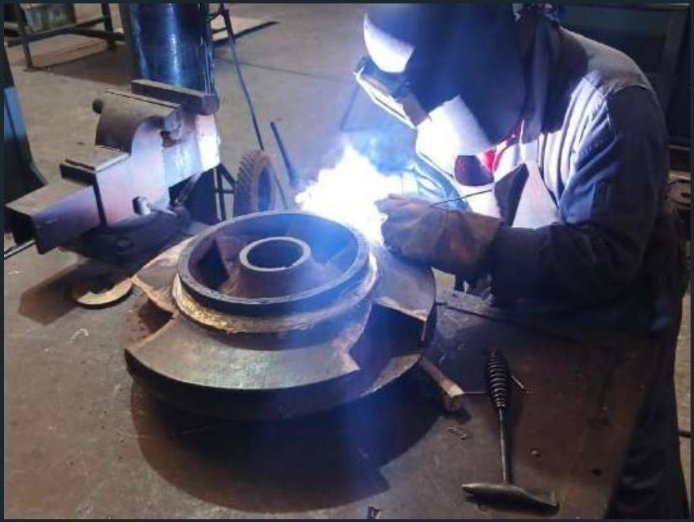 Recuperación dimensional por soldadura sobre impulsor de bomba